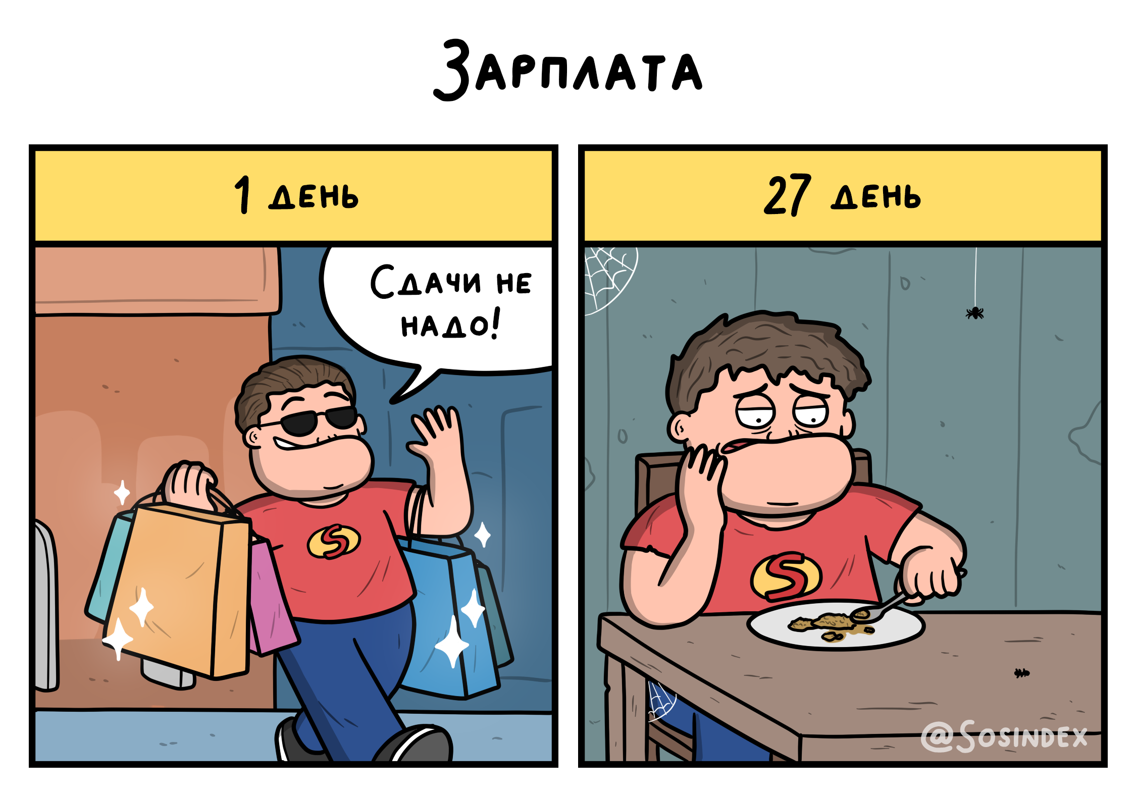 Комикс Sosindex «Первый и 27-й день»